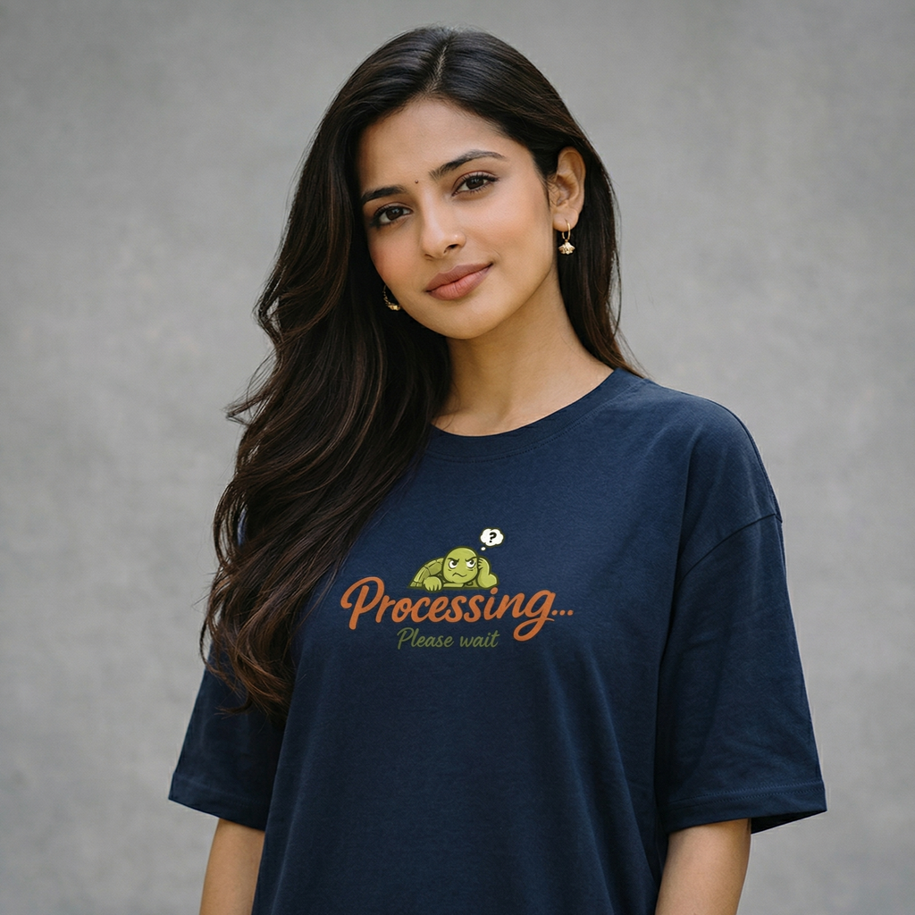 Processing... Please Wait | Unisex Oversized Classic T-Shirt